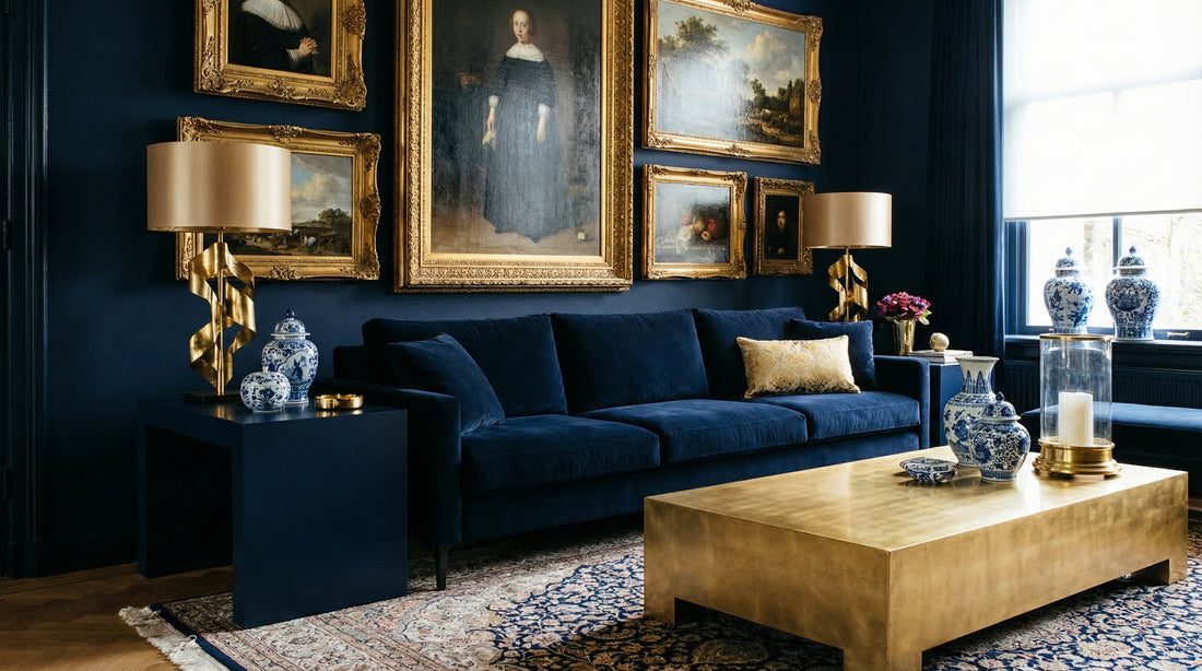 Goud en navy blue: de perfecte kleurencombinatie voor jouw interieur