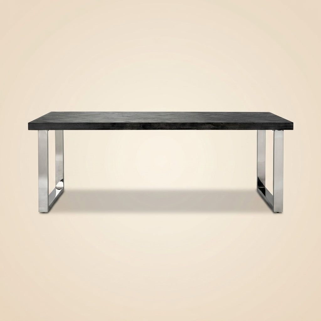 Dining table Blackbone Silver black rustic 220