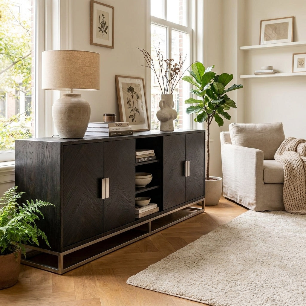 Dressoir Blackbone Silver Black Rustic