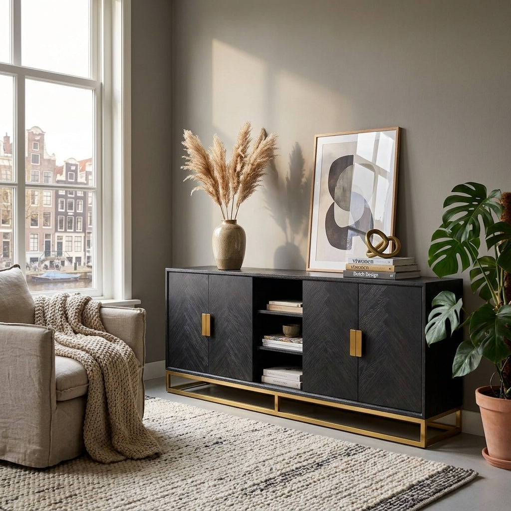 Dressoir Blackbone Gold Black Rustic