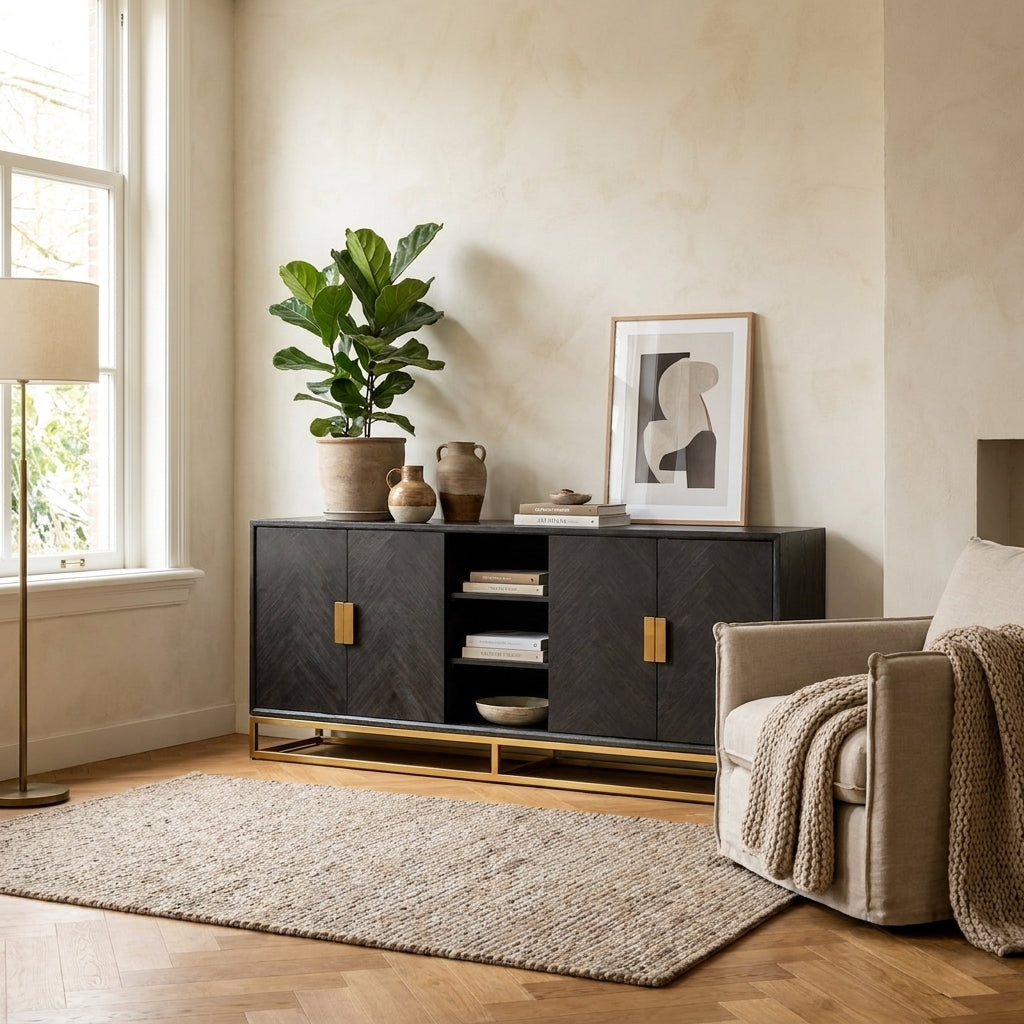 Dressoir Blackbone Gold Black Rustic