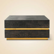Coffee table Blackbone Gold black rustic 90x90