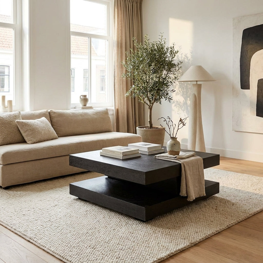 Salontafel Oakura Black 90x90