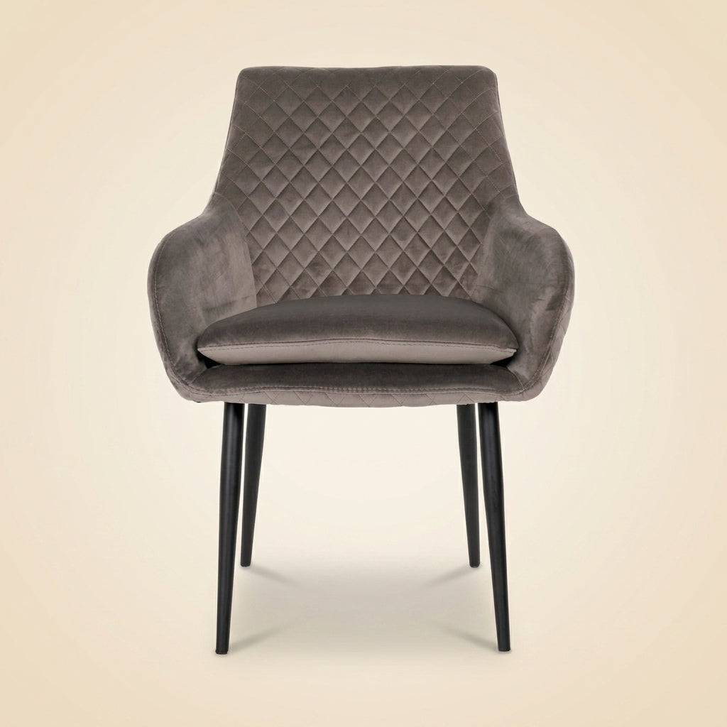 Dining chair Chrissy stone velvet (Set of 2)