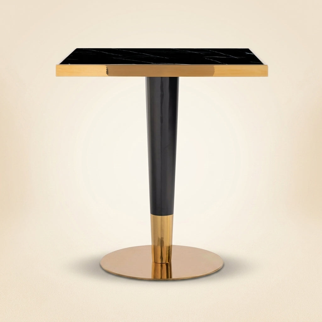 Bistrotafel Can Roca Black/gold 70x70