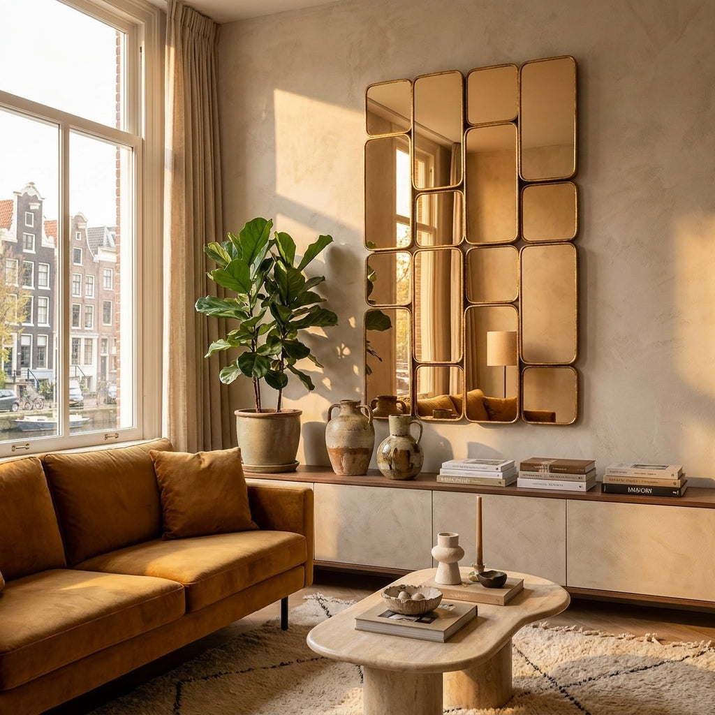 Spiegel Birche Gold