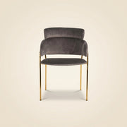 Dining chair Angelica stone velvet fire retardant