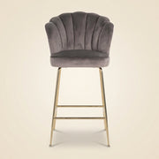 Bar stool Pippa stone velvet