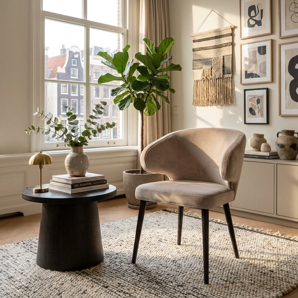 Eetkamerstoel Indigo Khaki Velvet