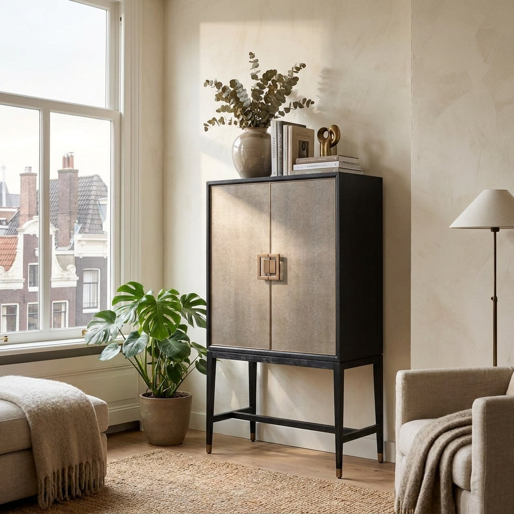 Opbergkast Bloomville Brass Shagreen