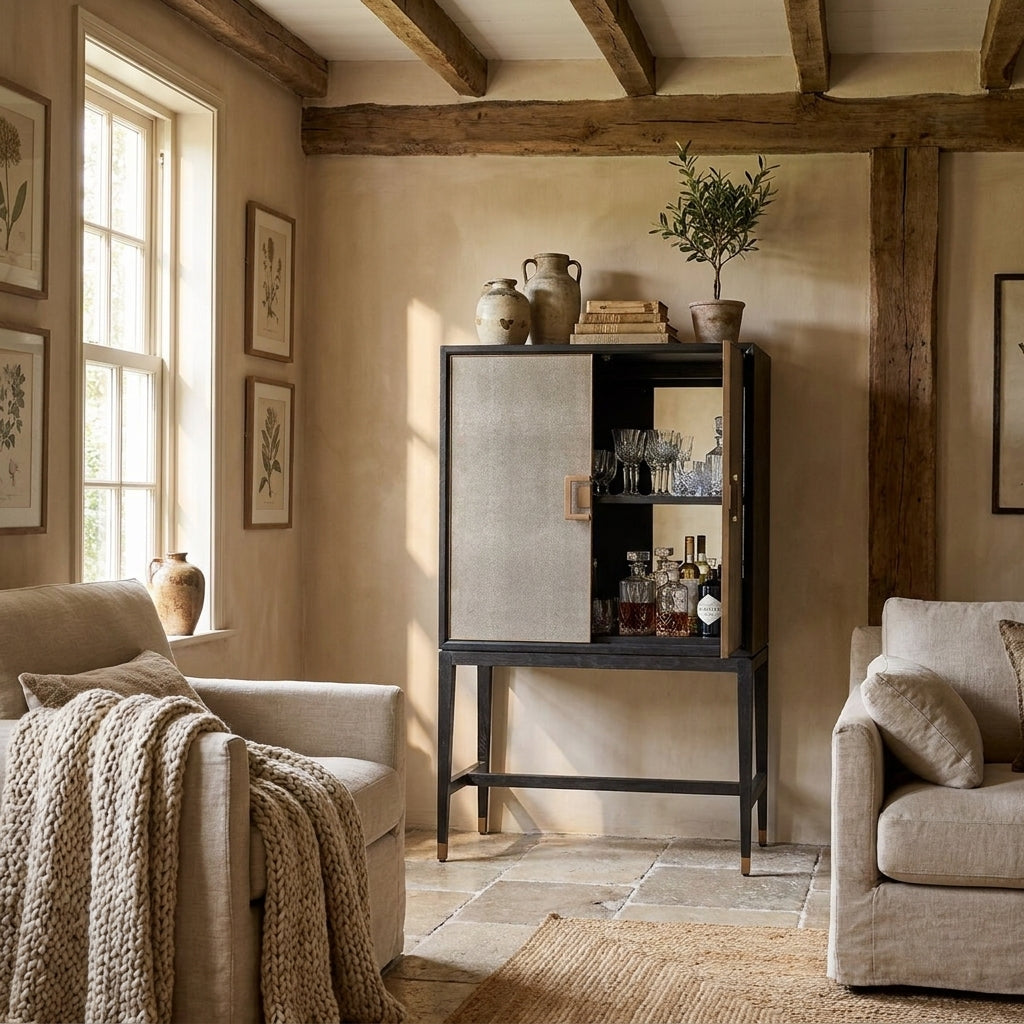 Opbergkast Bloomville Brass Shagreen
