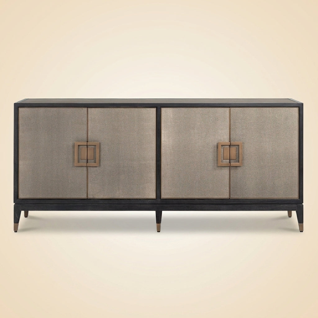 Richmond Interiors Dressoir Bloomville Segrijn Messing — Art Deco woonkamer