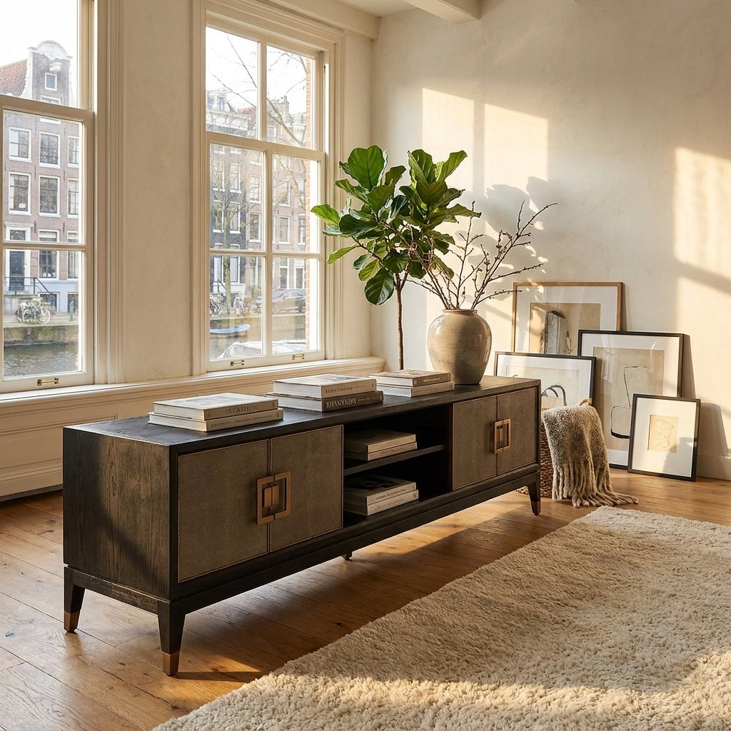 Tv-meubel Bloomville Brass Shagreen