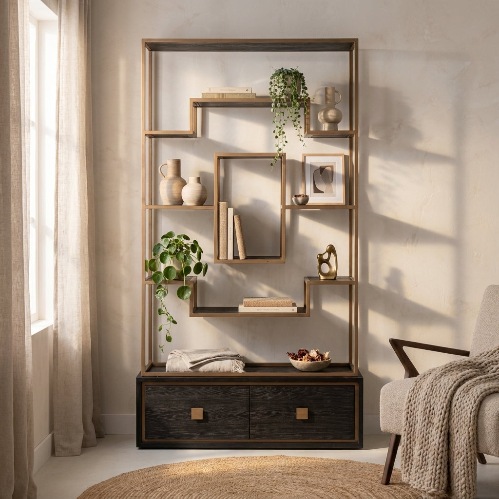 Wandkast Hunter Black Rustic