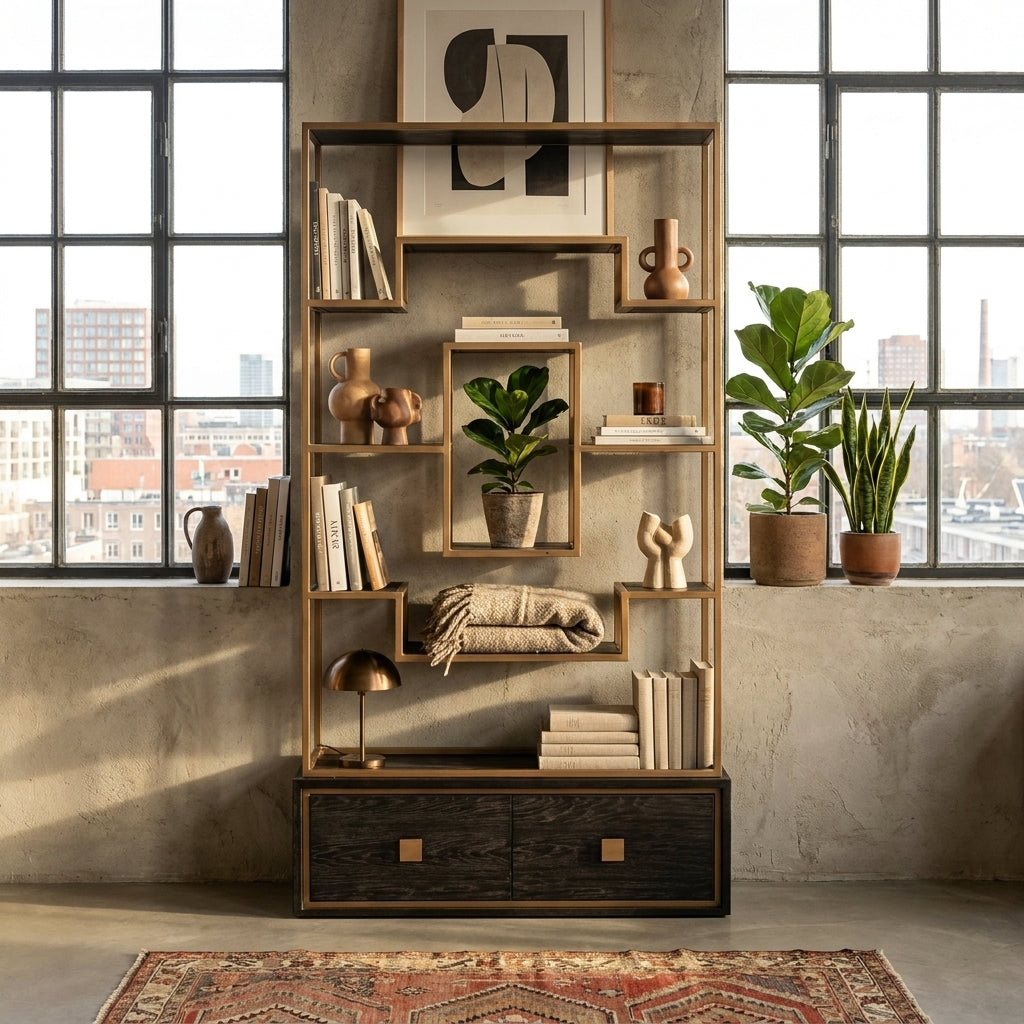 Wandkast Hunter Black Rustic