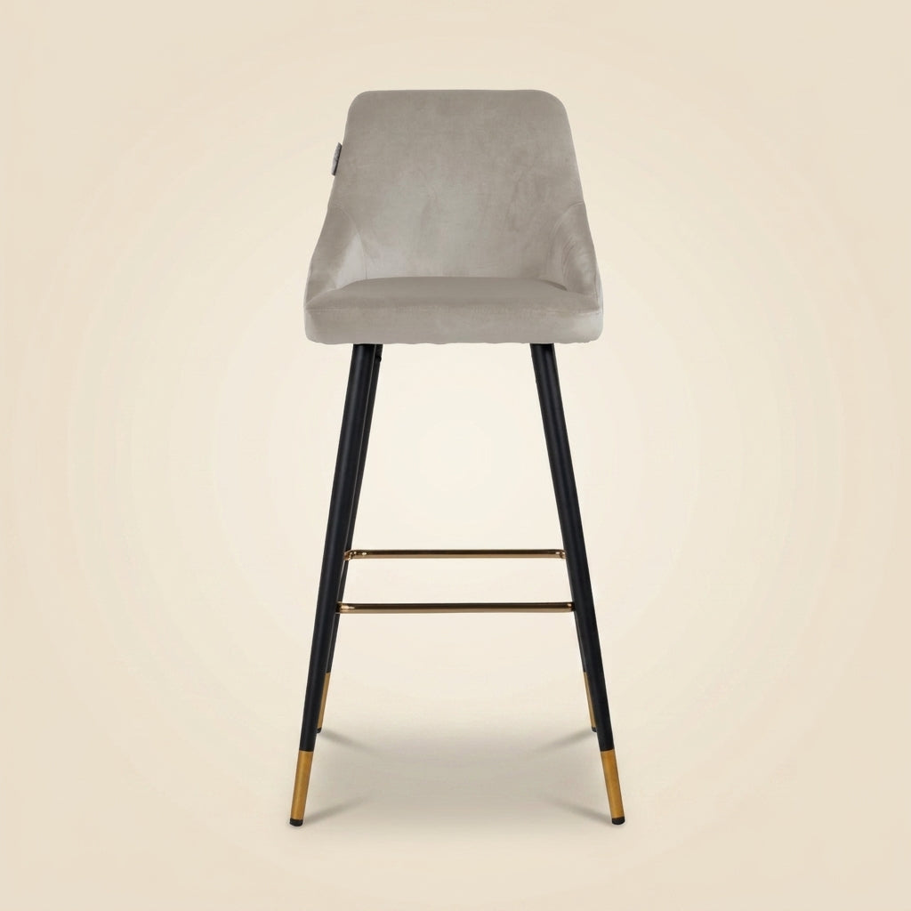 Barstoel Imani khaki velvet (Set of 2)
