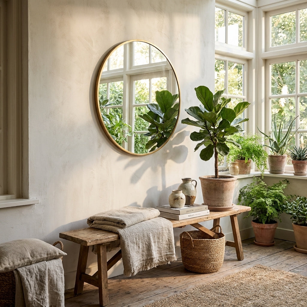 Spiegel Maevy Gold 110ø