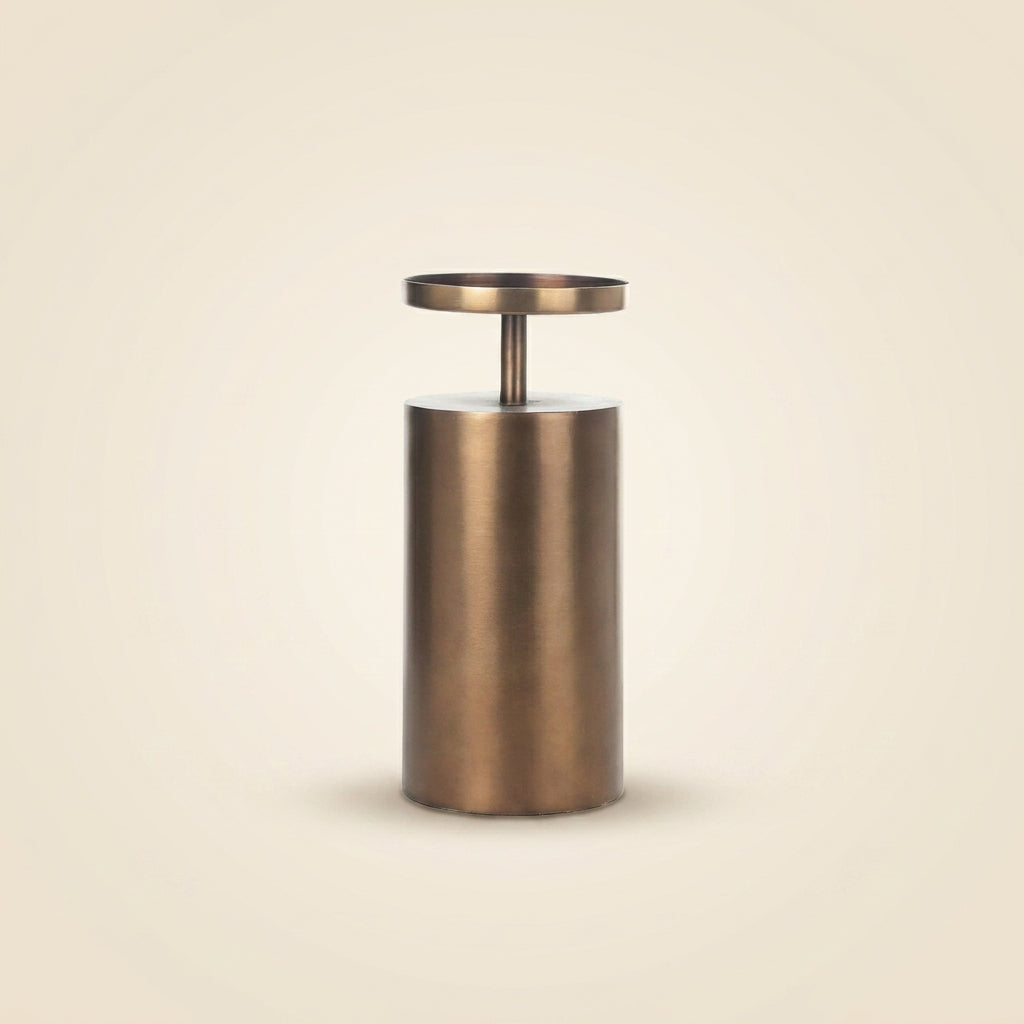 Candle holder Dixon brushed gold medium