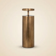 Candle holder Divon brushed gold large