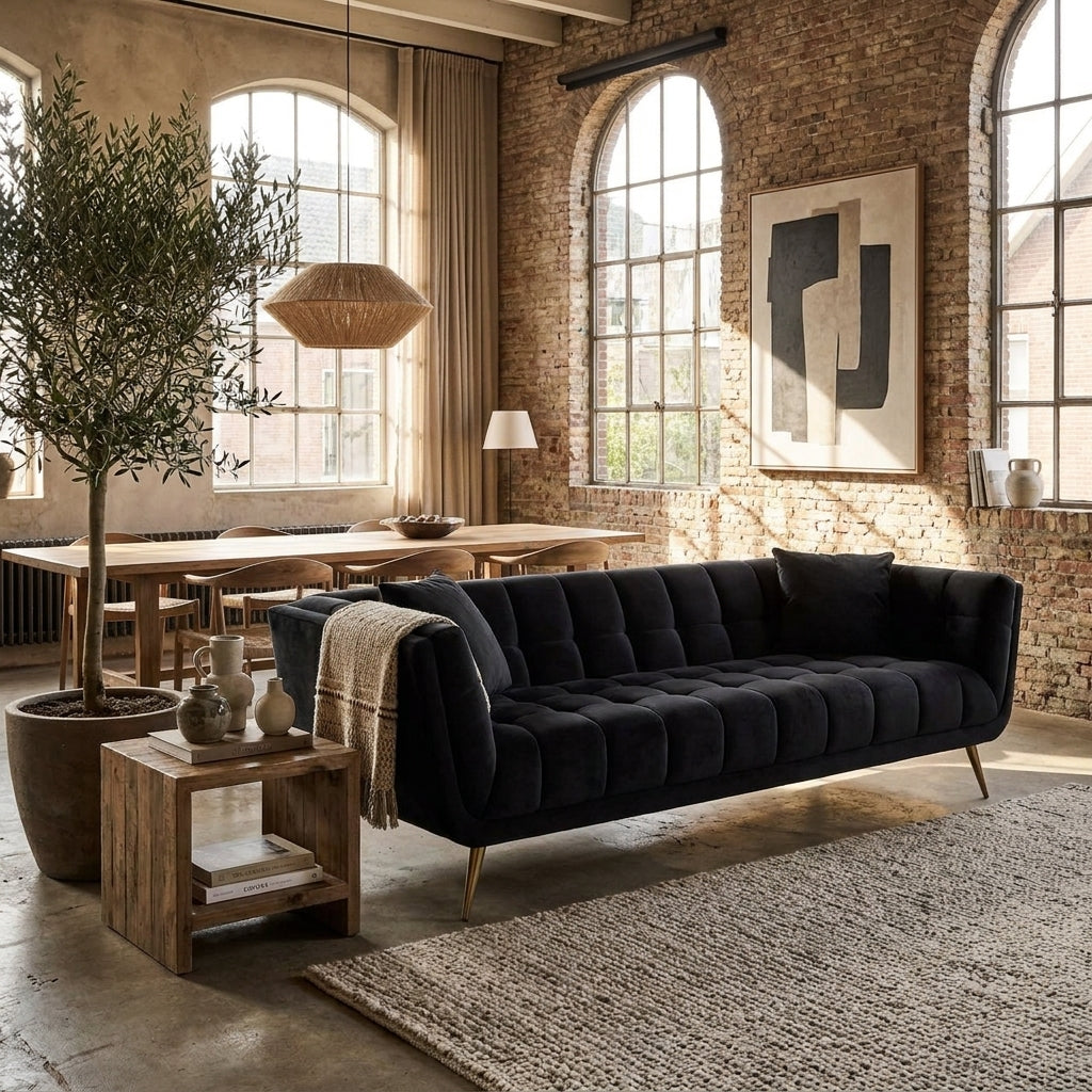 Bank Huxley anthracite velvet