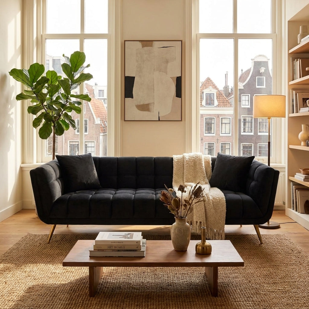 Bank Huxley anthracite velvet