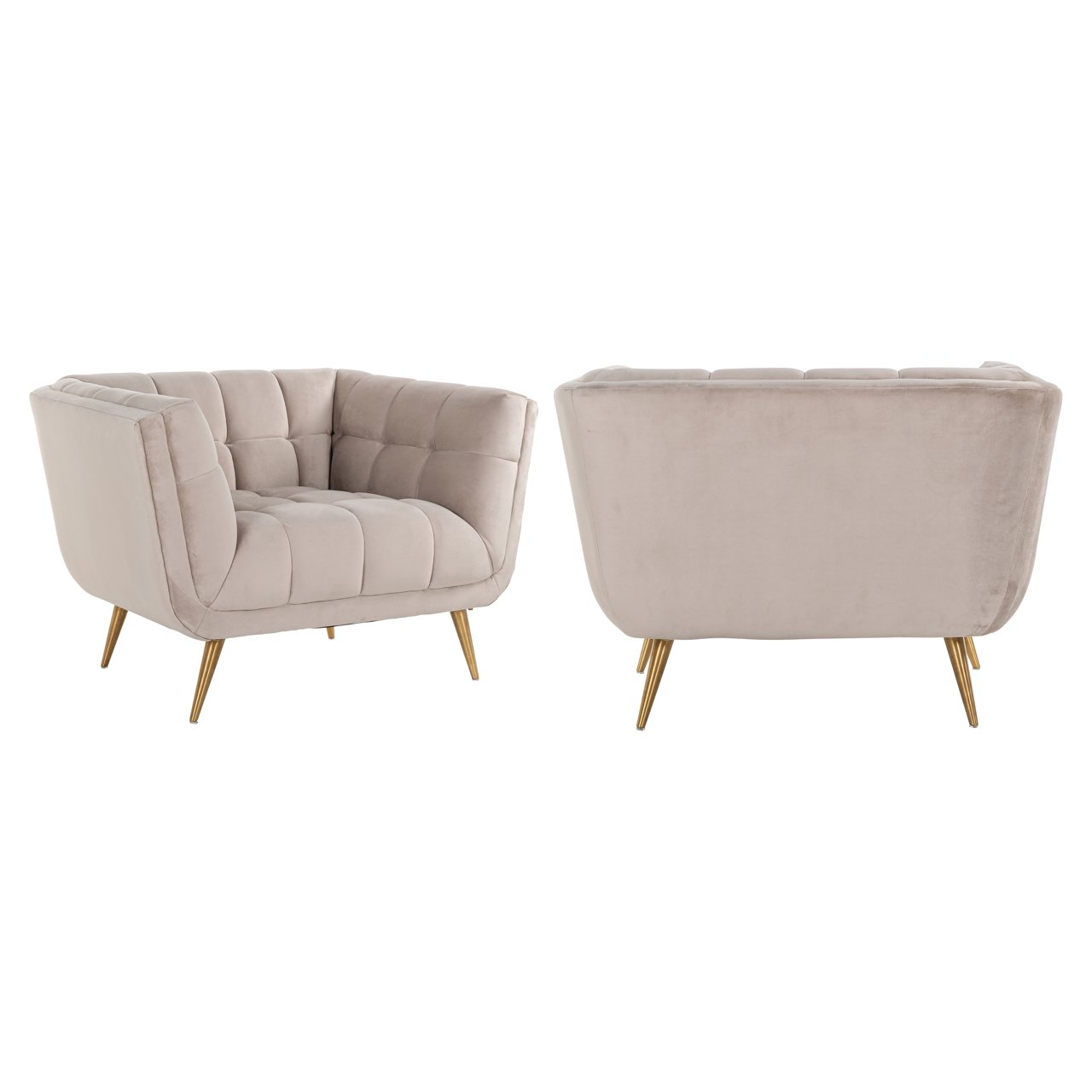 Lounge Stoel Huxley Khaki Velvet