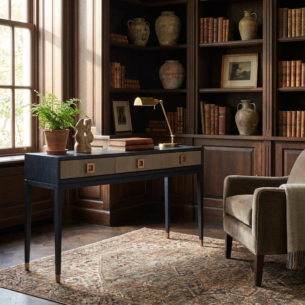 Console Bloomville Brass Shagreen