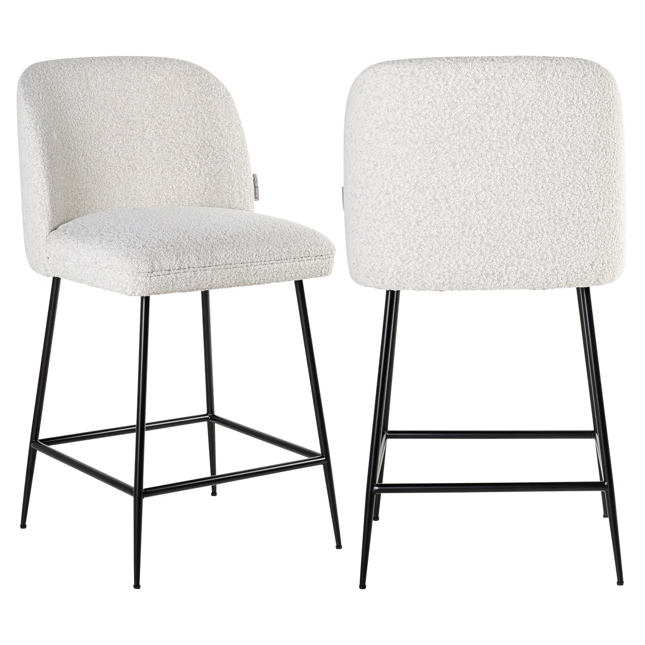 Counterstoel Pullitzer White Bouclé