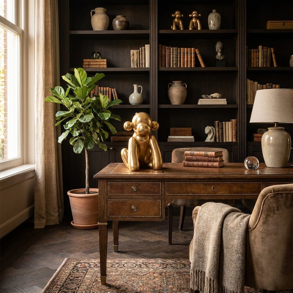 Decoratief Object Monkey Gold