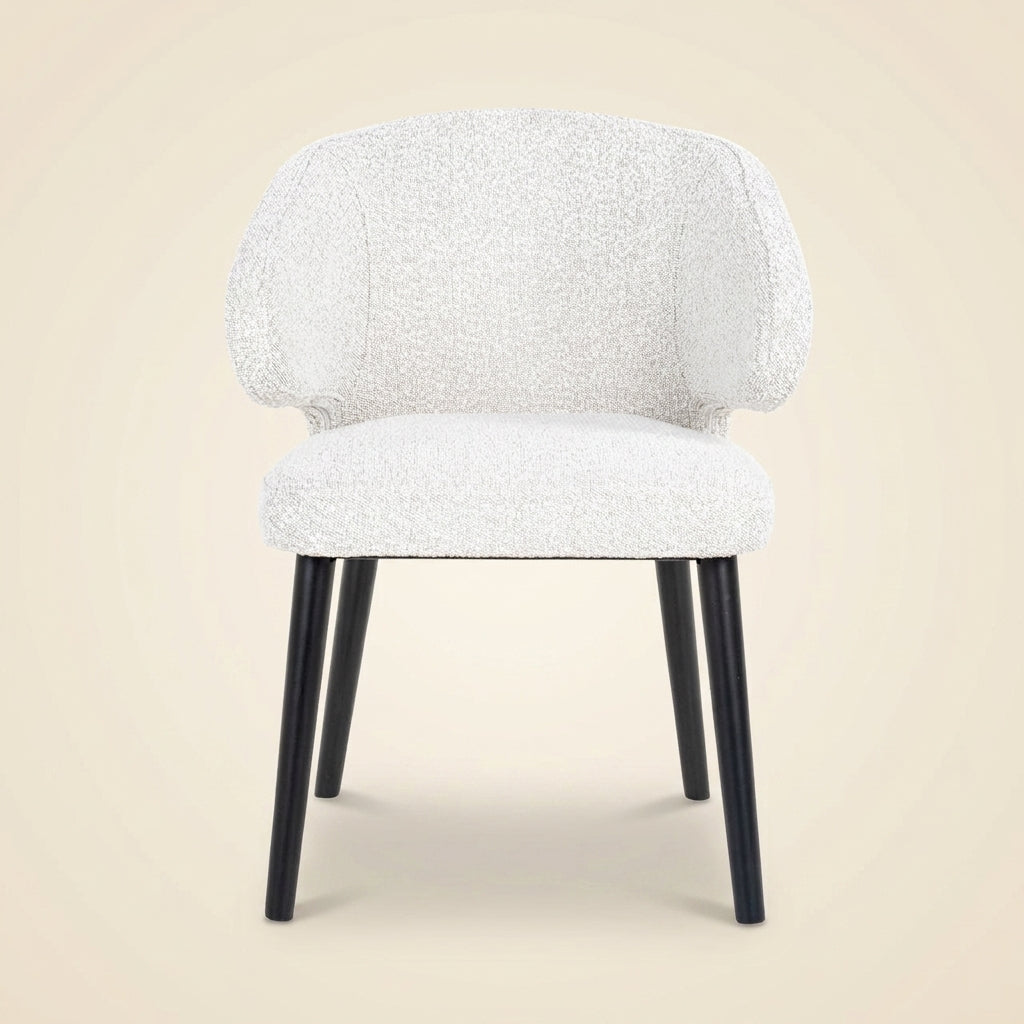 Dining chair Indigo white bouclé