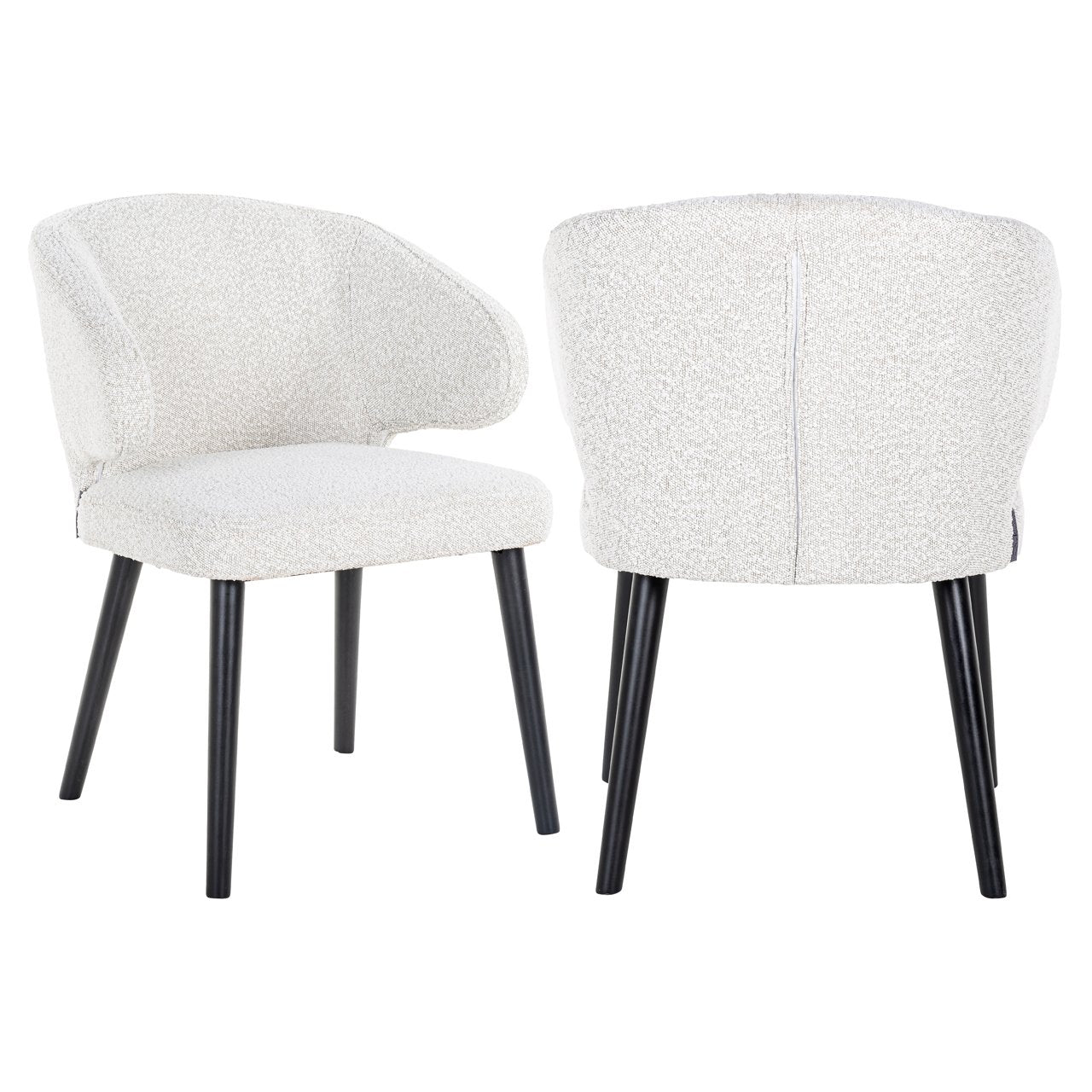 Dining chair Indigo white bouclé
