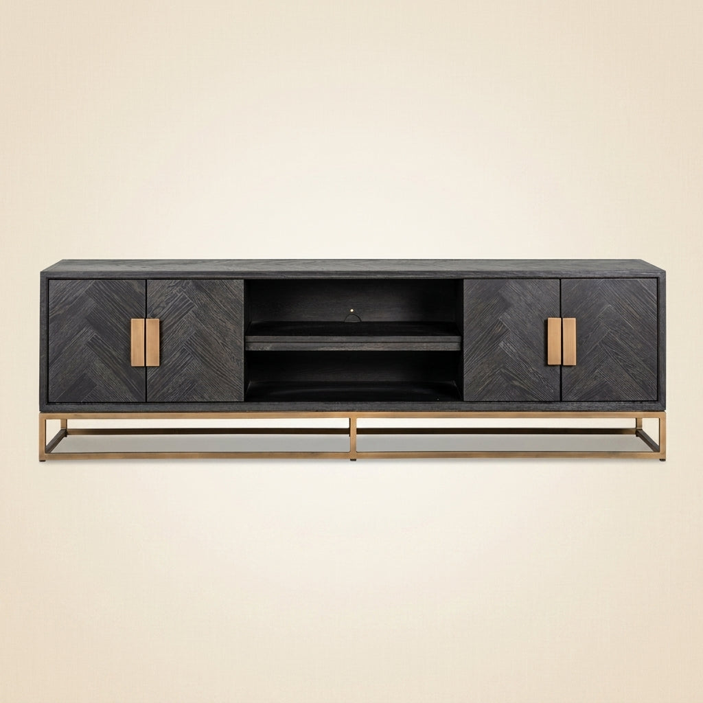 Tv-meubel Blackbone Brass Black Rustic 200