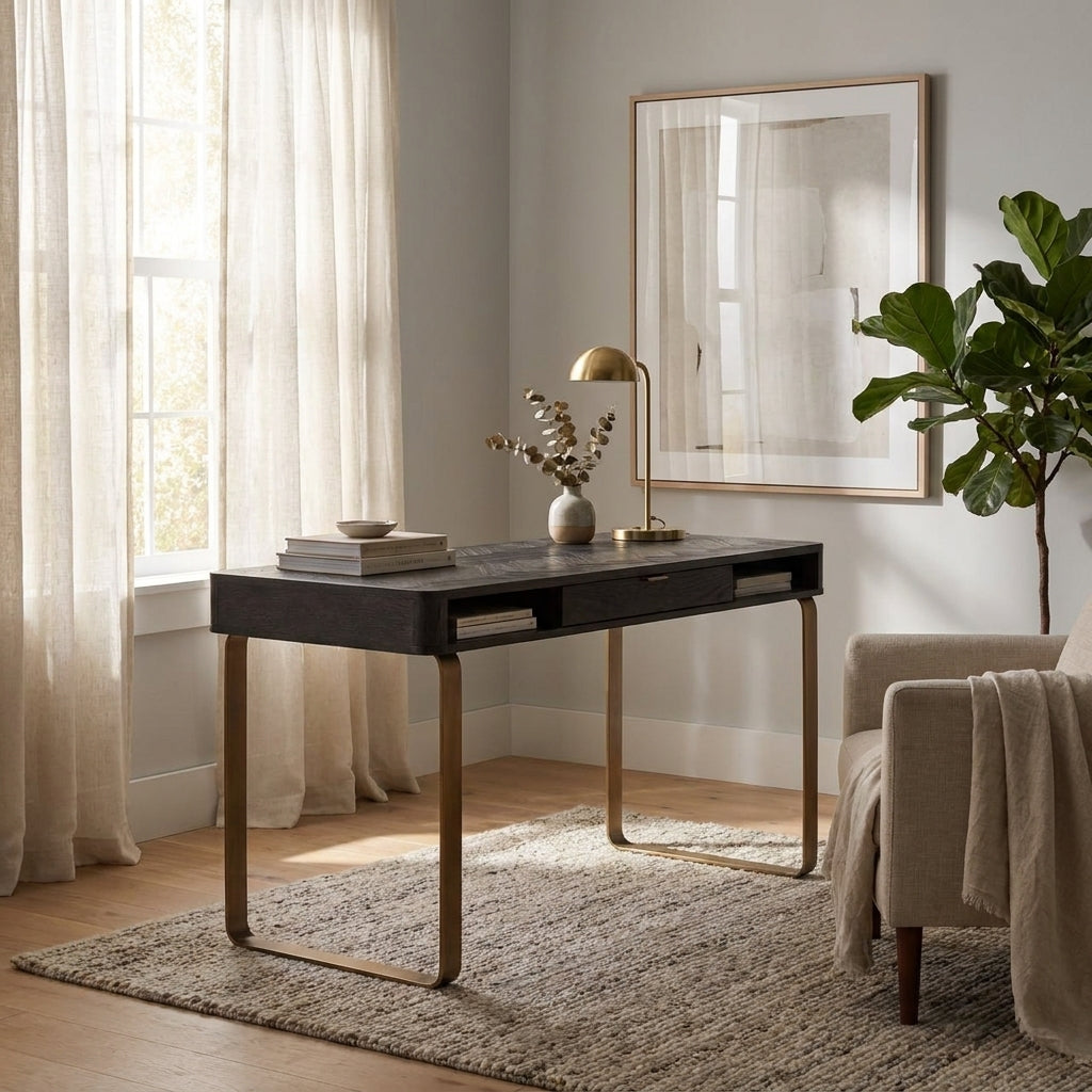 Bureau Blackbone Brass Black Rustic