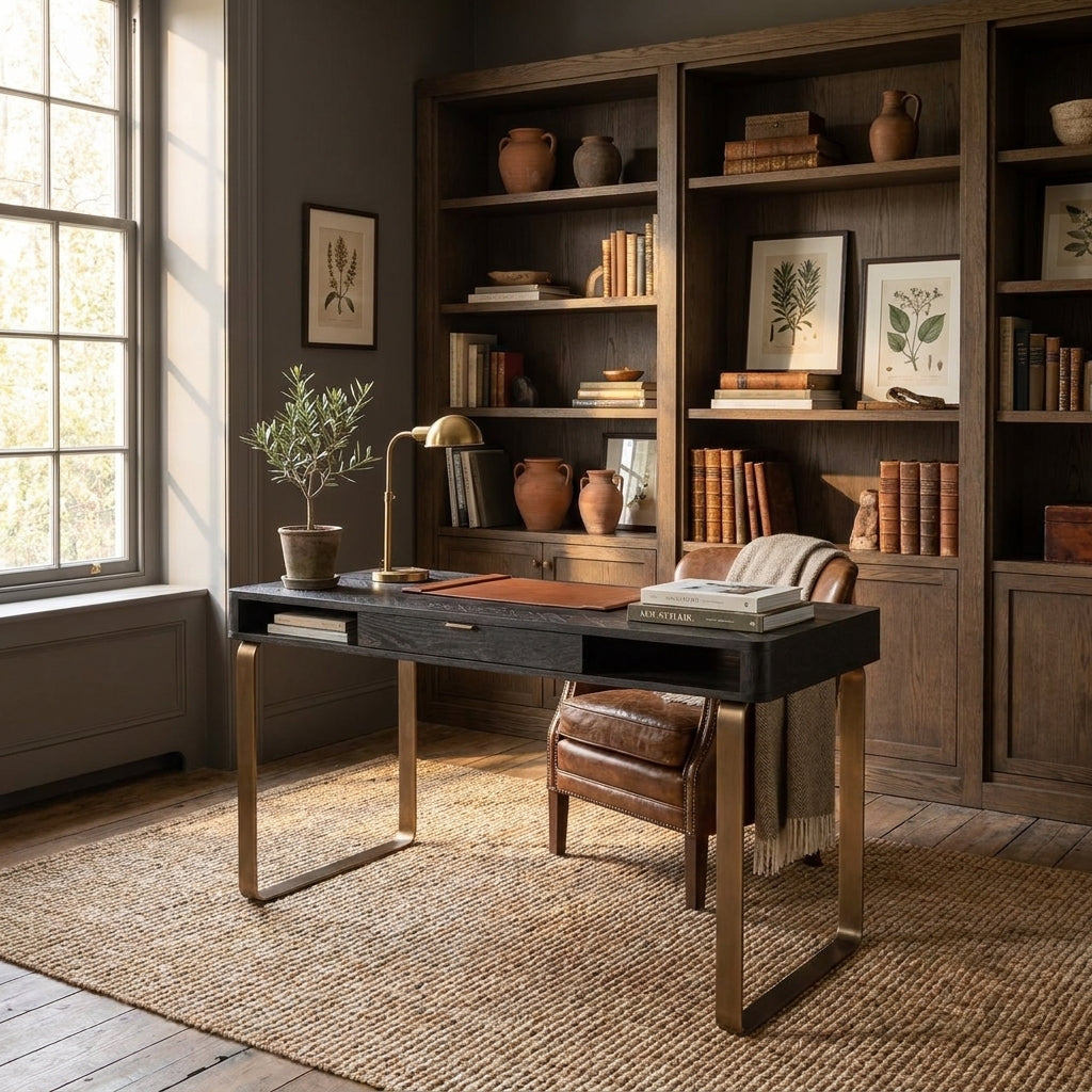 Bureau Blackbone Brass Black Rustic