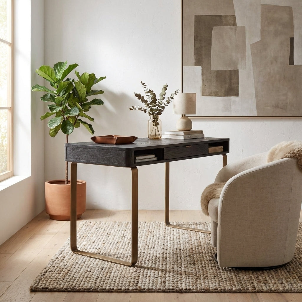 Bureau Blackbone Brass Black Rustic