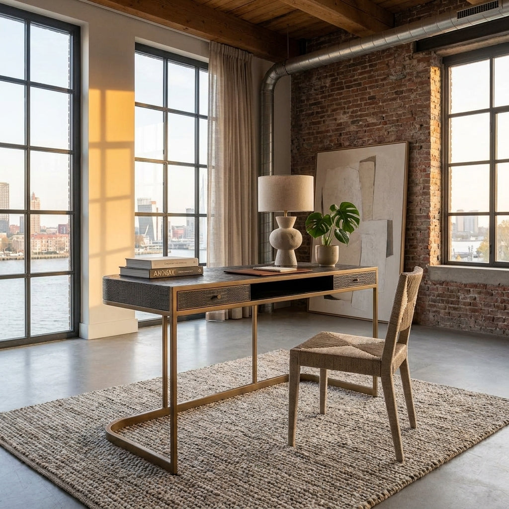 Bureau Classio brushed gold