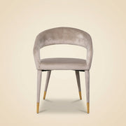 Eetkamerstoel Gia Khaki Velvet Fire Retardant