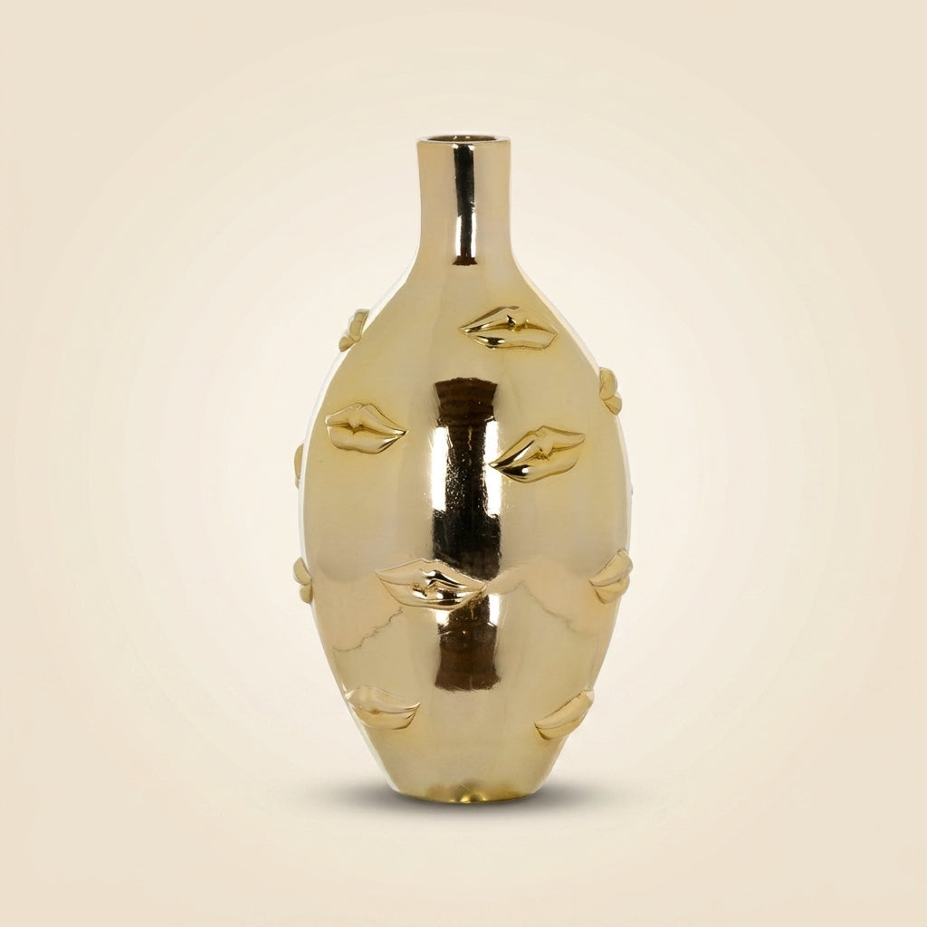 Vase Kisses gold large