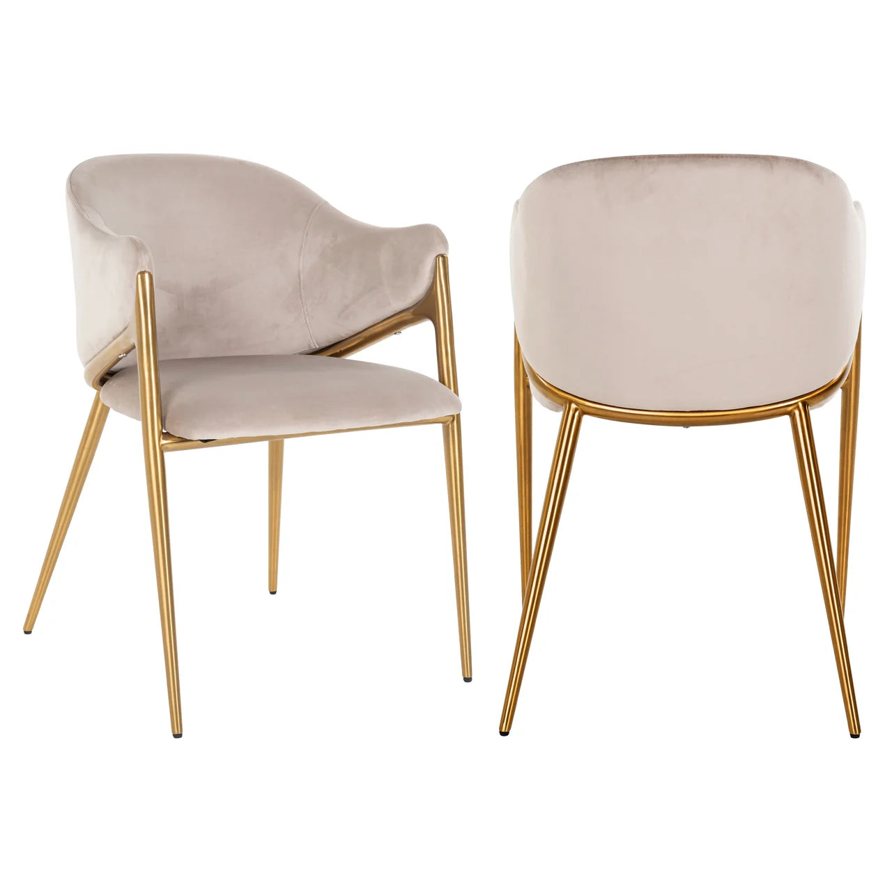 Eetkamerstoel Gwen Khaki Velvet Fire Retardant