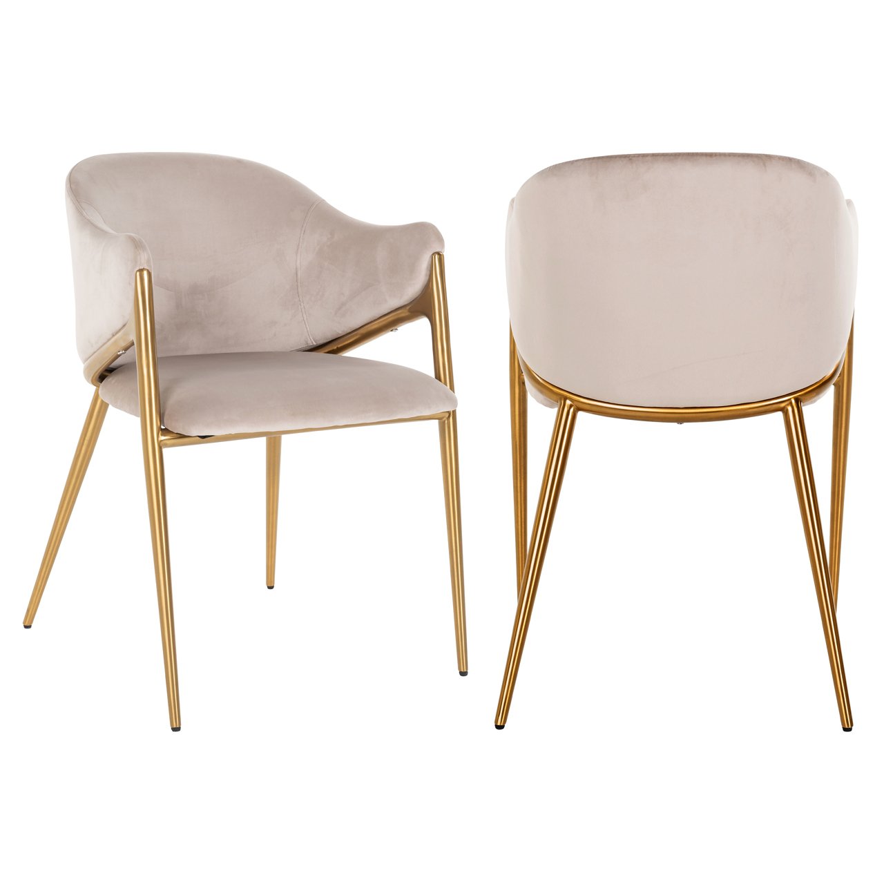 Eetkamerstoel Gwen Khaki Velvet Fire Retardant