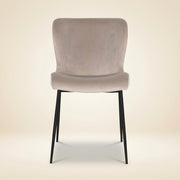 Eetkamerstoel Darby Khaki Velvet Fire Retardant (set Of 2)