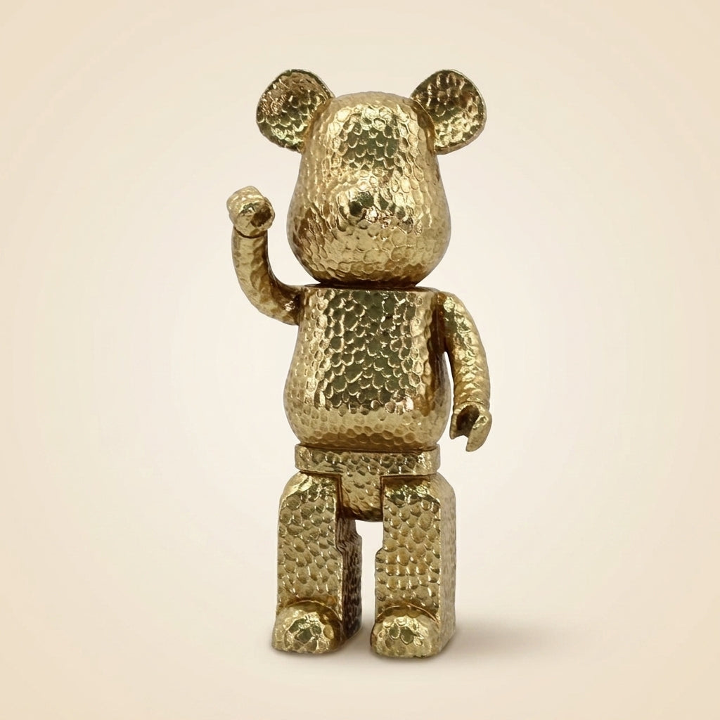 Decoratief Object Bear Gold Standing