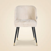 Eetkamerstoel Alicia Fr White Chenille Fire Retardant