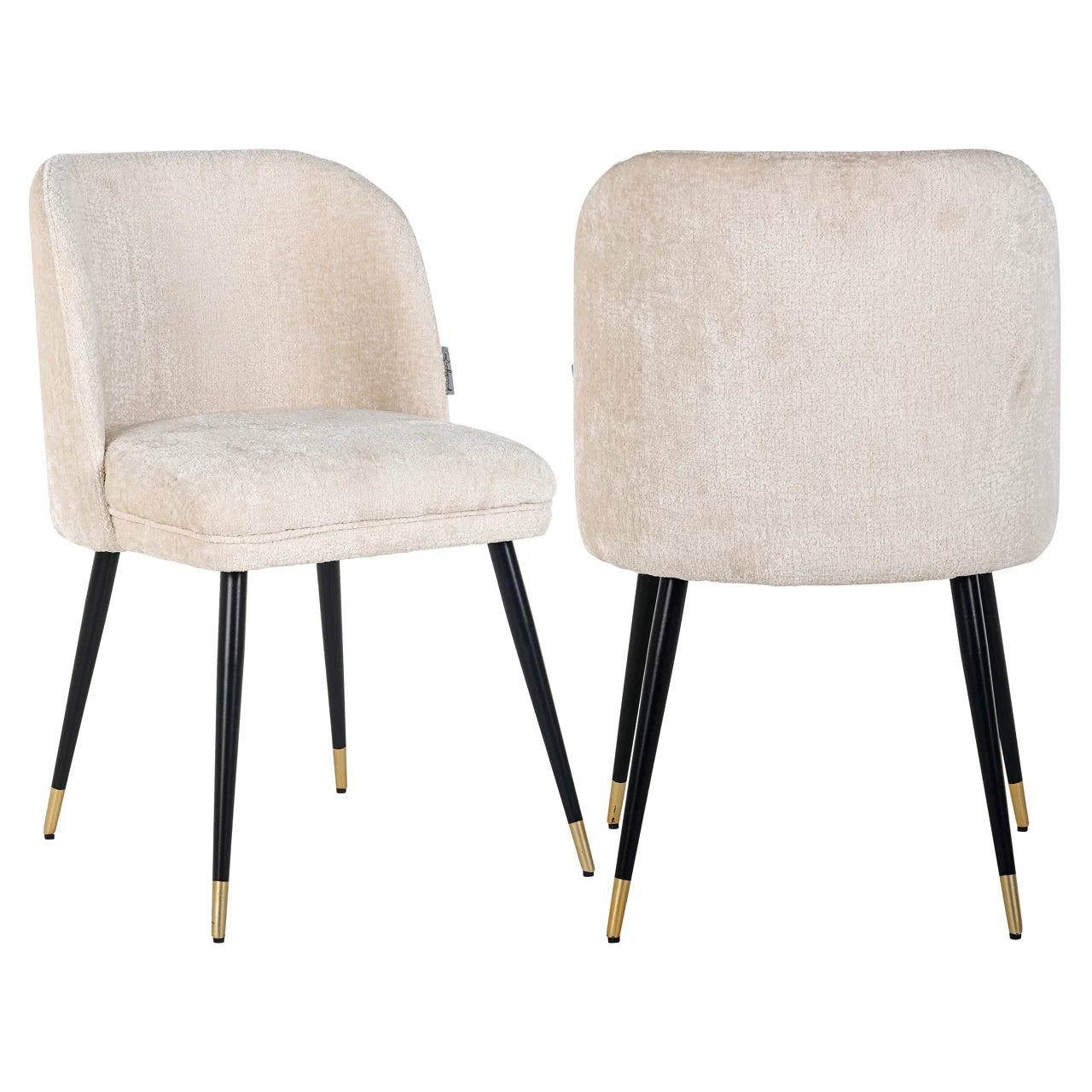 Eetkamerstoel Alicia Fr White Chenille Fire Retardant