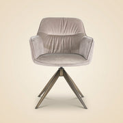 Eetkamerstoel Aline Khaki Velvet Swivel Fire Retardant