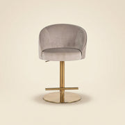 Bar stool Zabi khaki velvet swivel