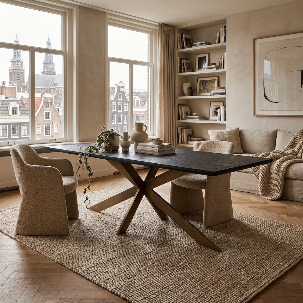 Eettafel Blackbone Brass Black Rustic 260
