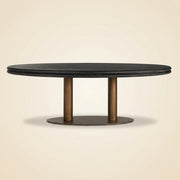 Eettafel Macaron Black Rustic Oval 235