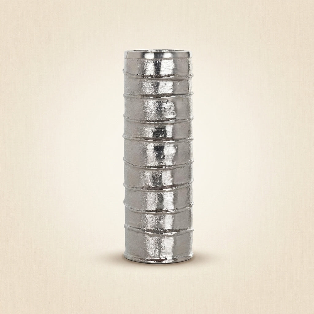 Candle holder Linde silver large