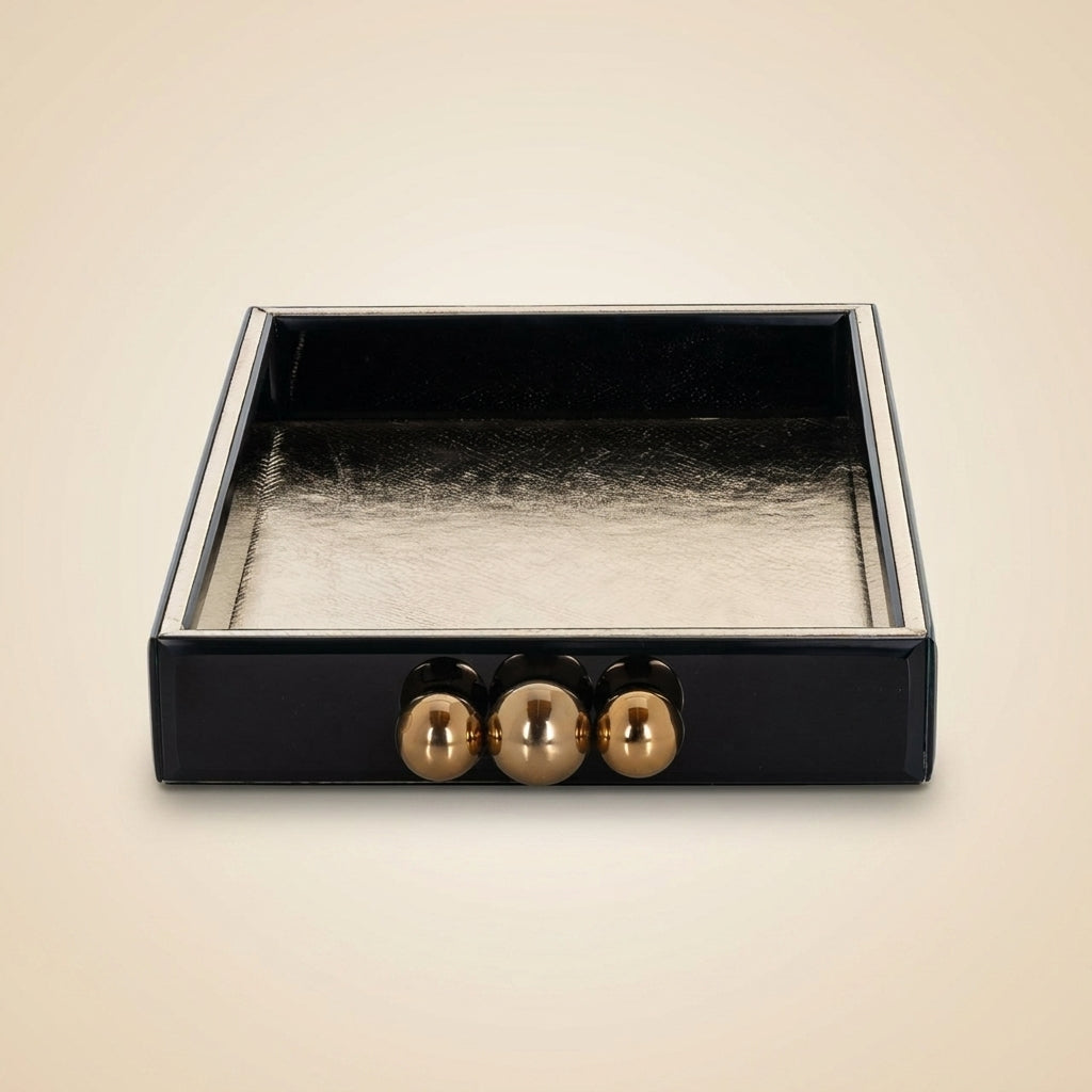 Dienblad Liv Black/gold